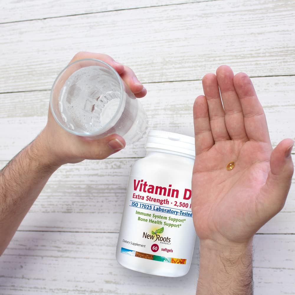 NEW ROOTS HERBAL Vitamin D3 2,500 IU (62.5 mcg) | Healthy Muscle Funct