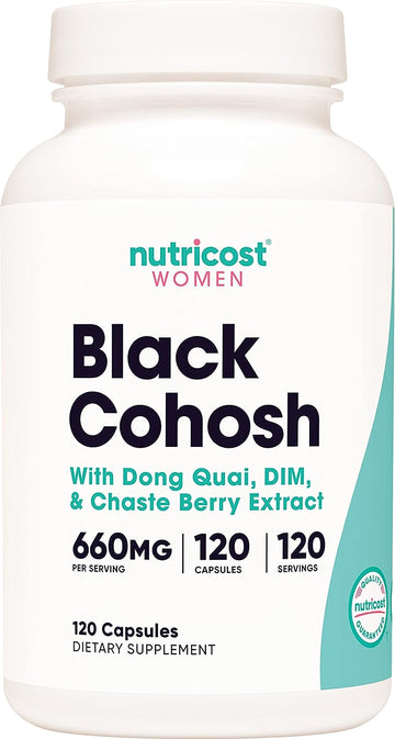 Nutricost Black Cohosh for Women 660mg, 120 Capsules - with Don Quai, DIM, and Chaste Berry, Veggie Caps, Non-GMO, Gluten Free