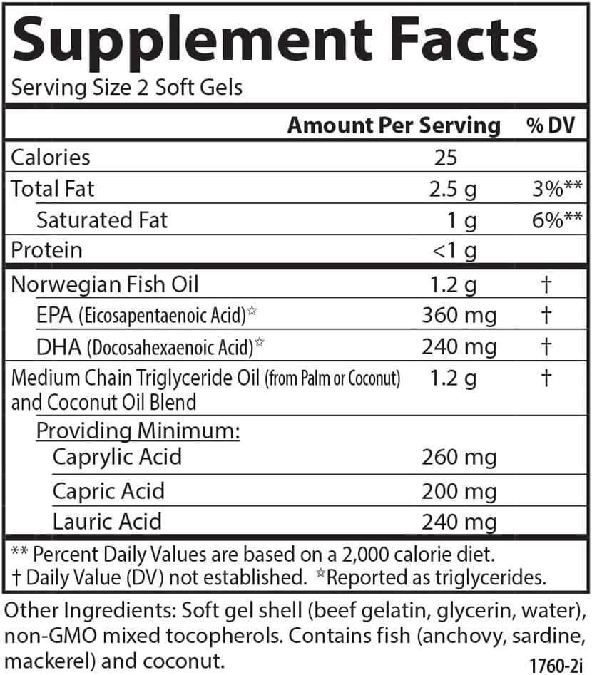  Carlson - MCT & Omega-3, Coconut Oil, Caprylic & Capric Aci