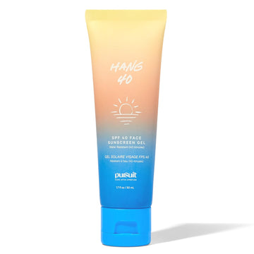 Pursuit Hang 40 SPF 40 Clear Sunscreen Gel For Face, Daily Facial Sunscreen SPF Hydrating Sun Protection, Lightweight Skin Moisturizer with Clean SPF Actives, Plant Derived Silicones, Vegan, 1.7