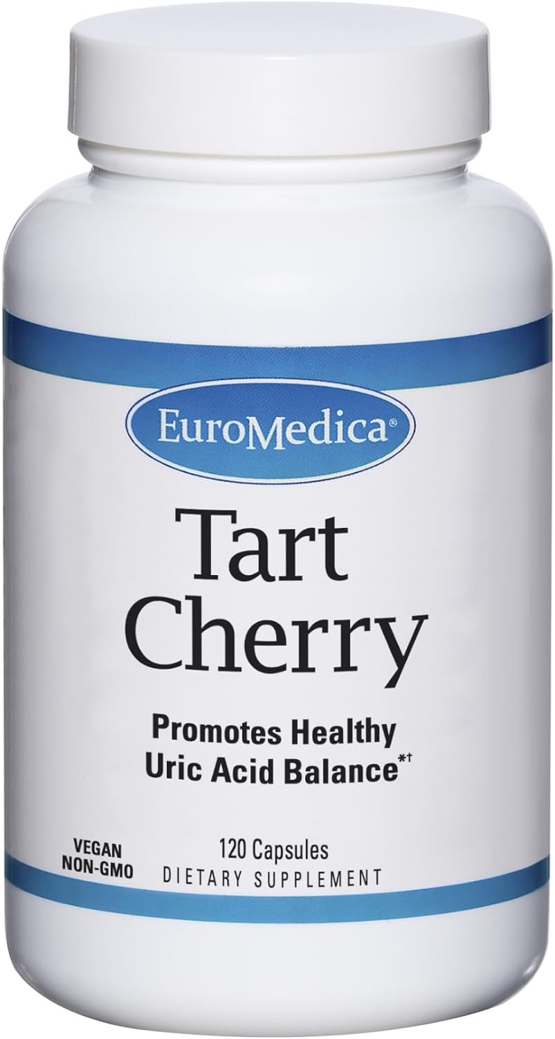 Euromedica Tart Cherry - 120 Capsules - Promotes Healthy Uric Acid Bal