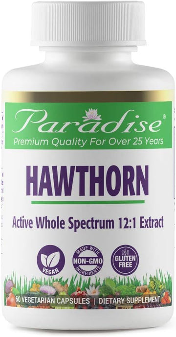 Paradise Herbs Hawthorn Berry Supplement, Vegan, Non-GMO, Gluten Free,