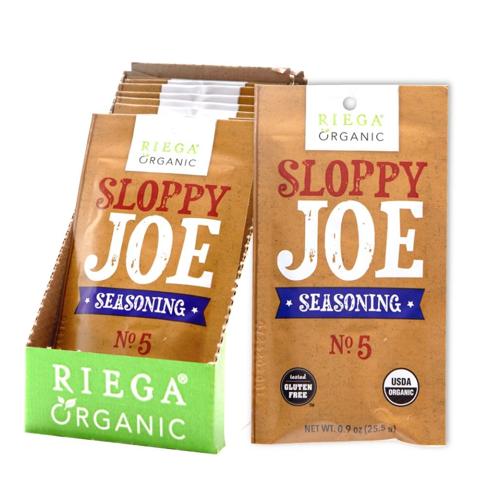 Riega Organic Sloppy Joe Seasoning Mix Packets, Gluten Free and Kosher0.9 Ounces