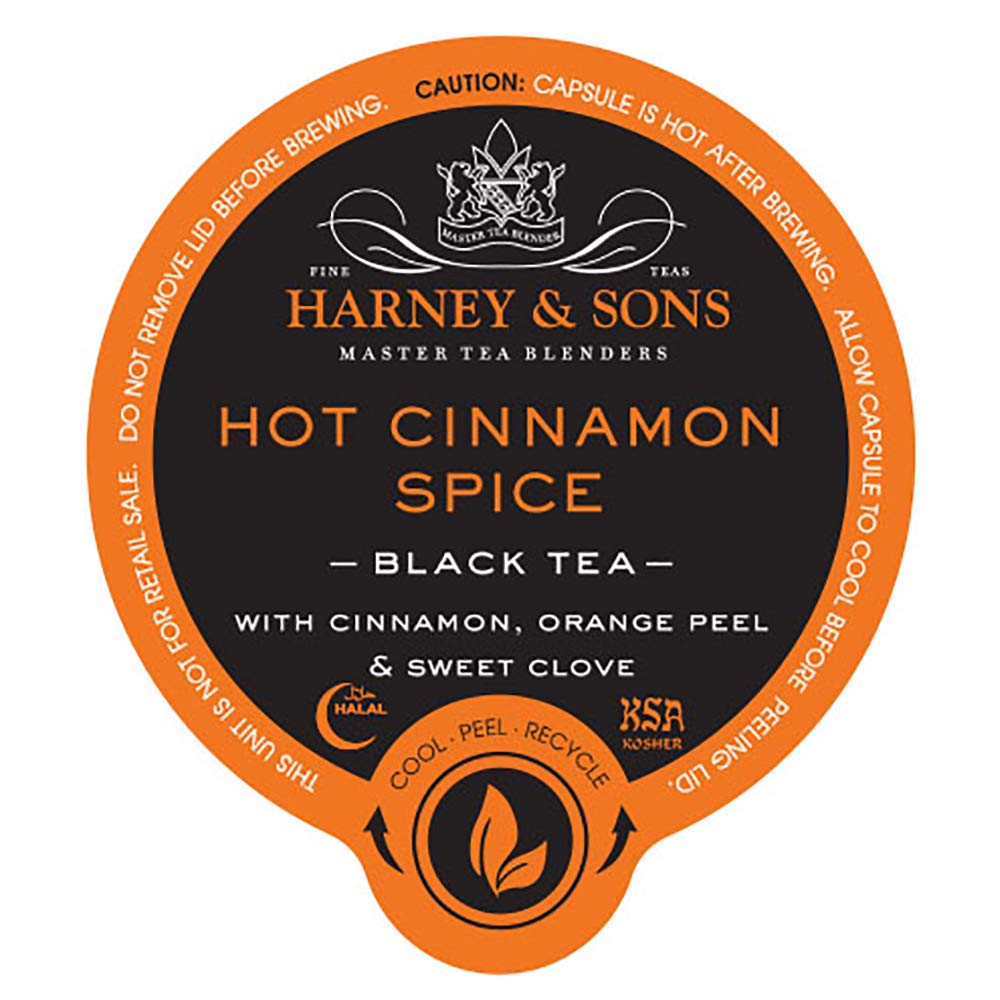 Harney and Sons Hot Cinnamon Spice Tea Capsules, 24 Count