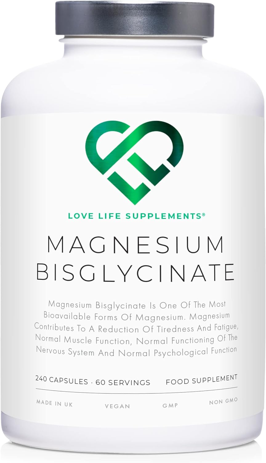 Magnesium Glycinate (Bisglycinate) | Chelated Magnesium Supplements | 0.3 Grams