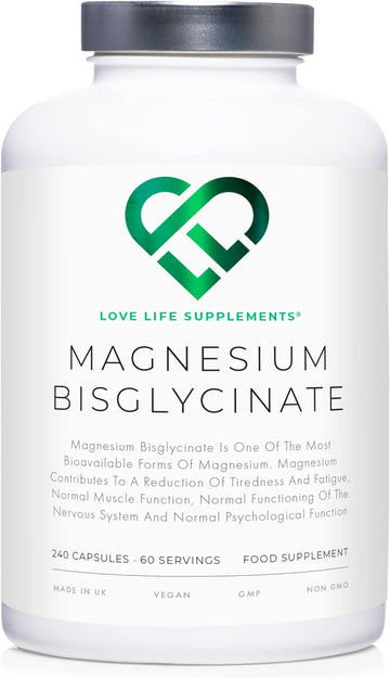 Magnesium Glycinate (Bisglycinate) | Chelated Magnesium Supplements | 0.3 Grams