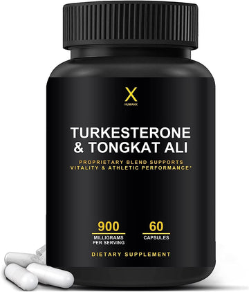 HUMANX Turkesterone & Tongkat Ali 900mg - Supports Energy, Stamina, and Muscle Recovery and Growth - Turkesterone Supple