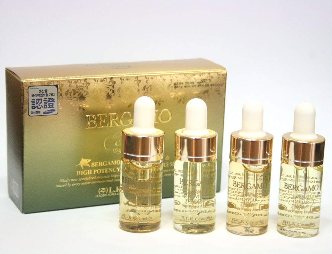 Bergamo] Caviar Yellow & Red Ampoule 13ml 4EA + Caviar Wrink