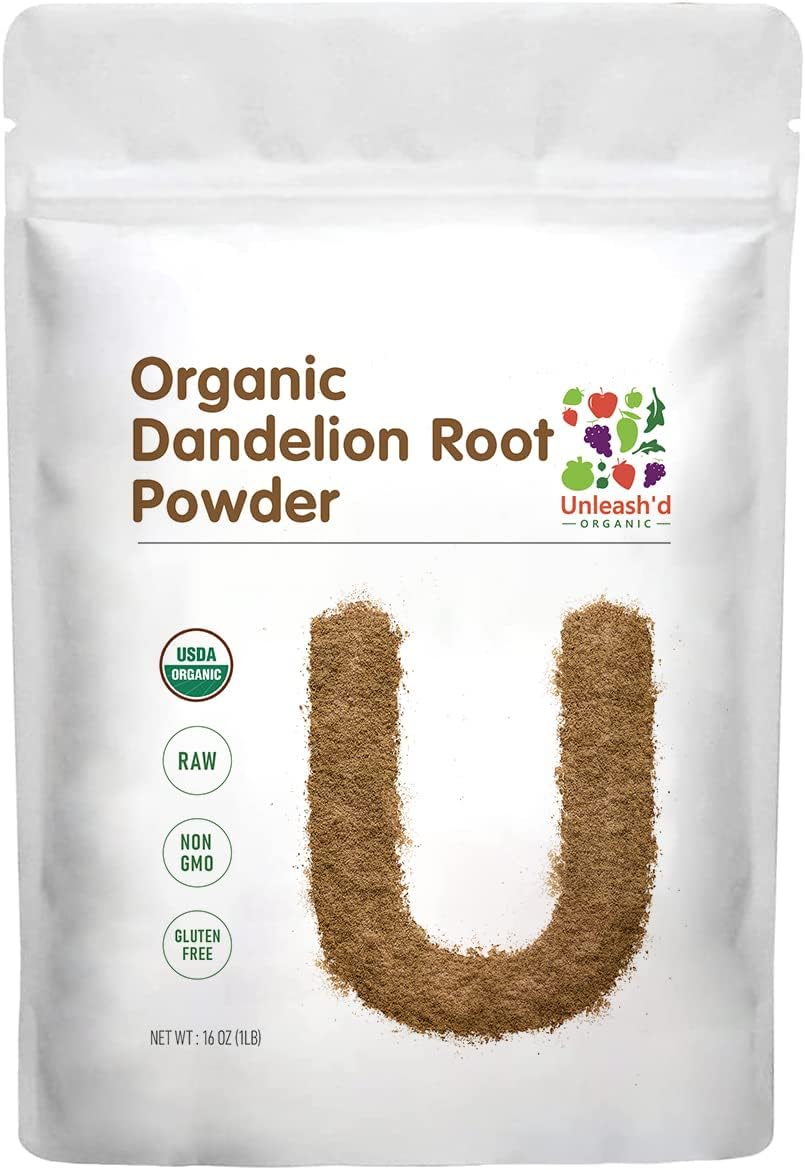 Organic Dandelion Root Powder  for Tea and Beverages, Vegan Friendly Antioxidant Power for Liver Support