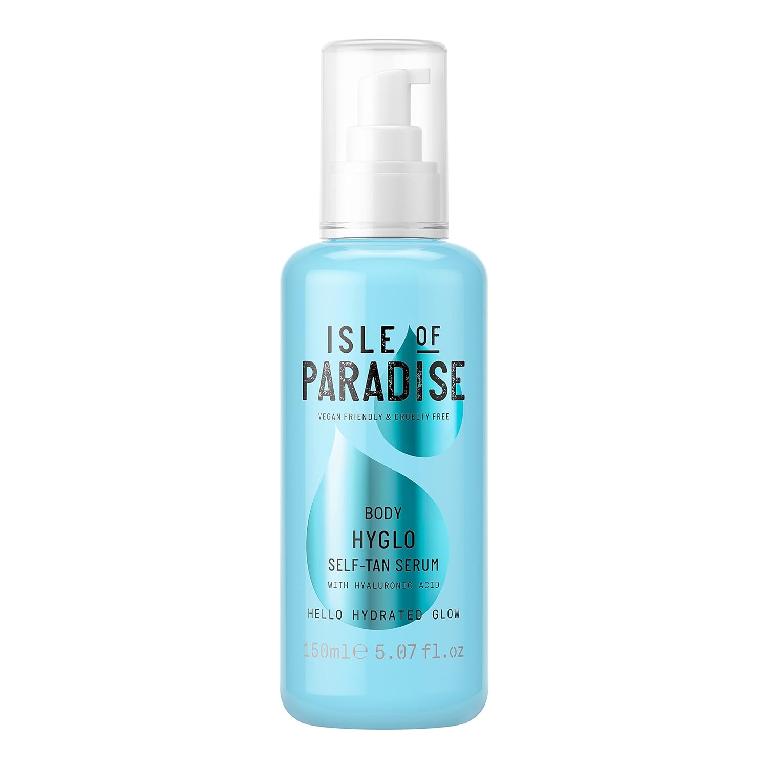 Isle of Paradise Hyglo Body Hyaluronic Self Tan Serum - Hydrating and Brigtening Gradual Tan Body Serum, Vegan and Cruelty Free, 3.21