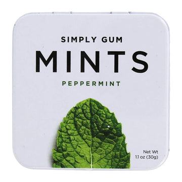 Simply Gum - Mints - Peppermint - Case Of 6 - 30 Count6
