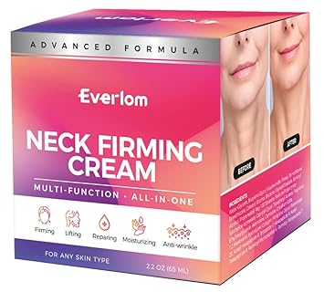 Everlom Firming Cream - Large 65  Anti Wrinkle Cream - for Tighter and Firmer Looking Neck, Jawline, Improves Skin Elasticity