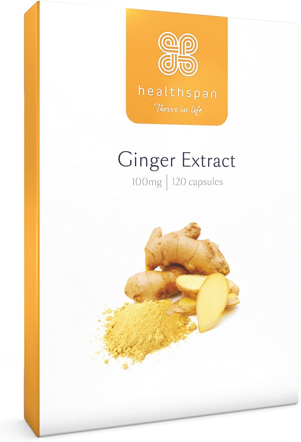 Healthspan Ginger Extract 100mg (4 Months' Supply) | Support Your Dige103 Grams