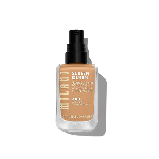 Milani Screen Queen Liquid Foundation Makeup - Cruelty Free Foundation With Digital Bluelight Filter Technology (Warm Buff)