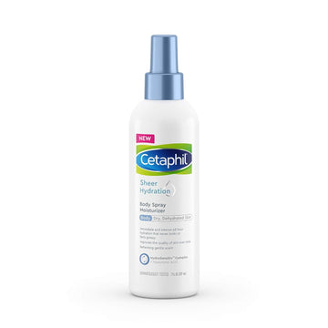 CETAPHIL Sheer Hydration Body Moisturizer Spray, 7  , 48Hr Sensitive Skin Spray Body Lotion for Dry Skin, With Hyaluronic Acid, Vitamin E & B5, Dermatologist Recommended Sensitive Skincare Brand