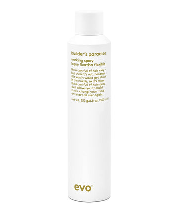 evo Builder's Paradise Working Spray - exible Hold & Helps Control Frizz - Provides Volume & Lasting Hair Style