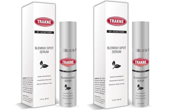 Trakne 2 Pack Acne Spot Treatment Serum- Pimple Remover for Cystic and Hormonal Face & Body Zits- For Men, Women, Teens and Adults with Panthenol, Niacinimide, and Organic Aloe