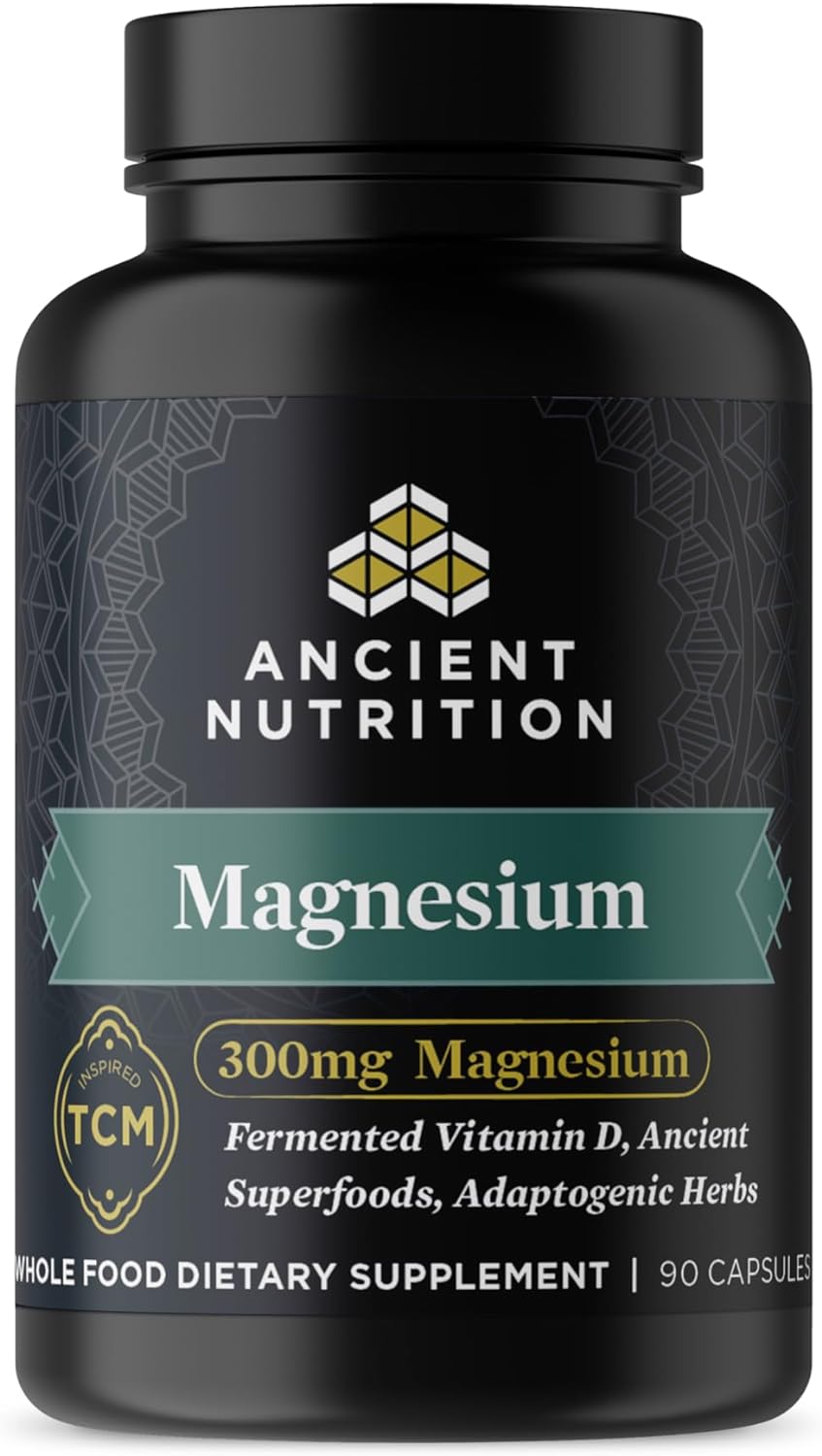 Magnesium Supplement by Ancient Nutrition, Magnesium 300mg with Vitami