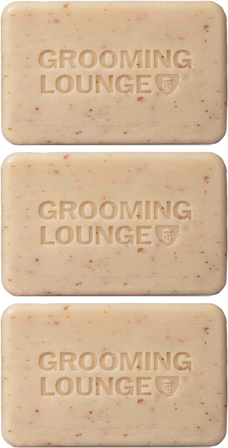 Grooming Lounge Our Best Smeller Body Bar - Moisturizes, Cleanses and Lightly Exfoliates - Removes Dirt, Oil and Dead Skin - Imparts Amazing Black Pepper Scent - Provides Ideal Lather Level - 3 pack