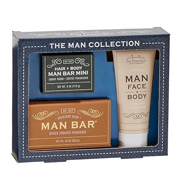 San Francisco Soap Company The Man Collection Set (Ging Musk, Tobacco, Ebony) - No Harmful Chemicals - Good for All Skin Types - Made in the USA