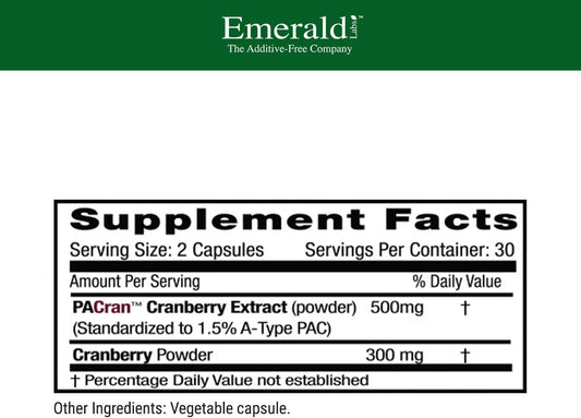 Emerald Labs Cranberry Extract - Dietary Supplement With Pac