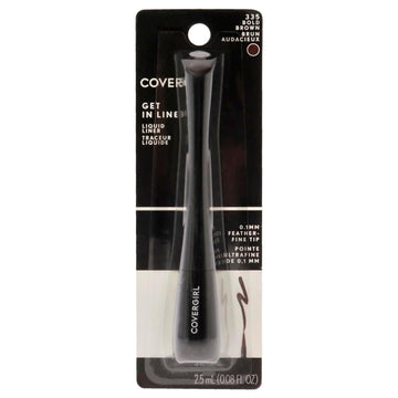 COVERGIRL Get In Line Liquid Eyeliner, Bold Brown, 0.04 Pound