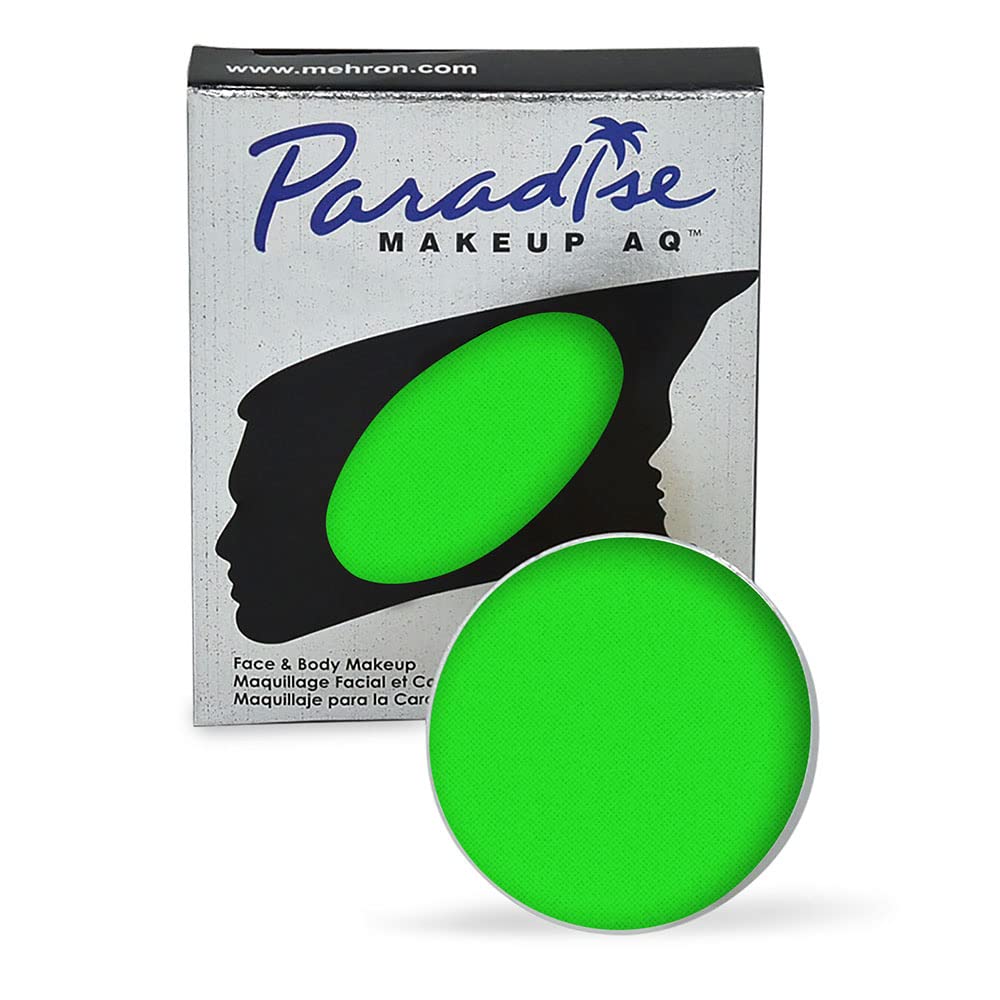 Mehron Makeup Paradise Makeup AQ Refill (.25 ) (Martian – Neon Green/Green UV)
