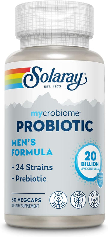 SOLARAY Mycrobiome Probiotic Men?s Formula, Probiotics for Men, Gut He2.24 Ounces