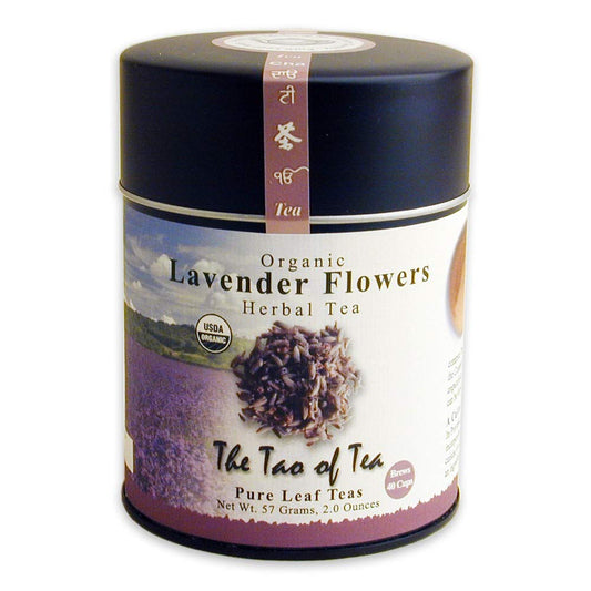 The Tao of Tea, Lavender Herbal Tea, Loose Leaf  Tin (Packaging May Vary) & Hibiscus Ginger Tea, Loose Leaf,  Tin to make 50 cups