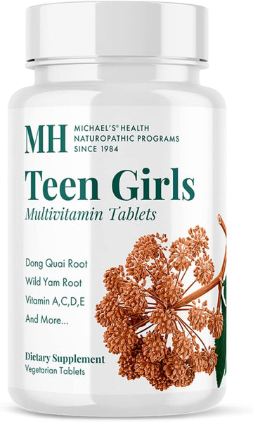 MICHAEL'S Health Naturopathic Programs Teen Girls Multivitamin - 90 Vegetarian Tablets - with B Complex Vitamins & Femal
