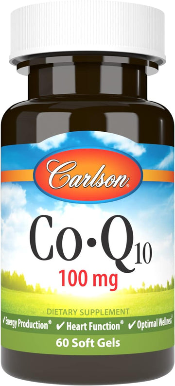 Carlson - Co-Q10, 100 mg, Energy Production & Heart Function, 60 Softgels