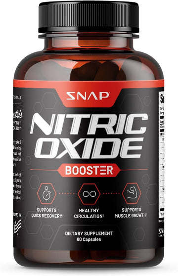 Snap Supplements Nitric Oxide Booster, Performance Formula for Stamina & Endurance, 60 Count