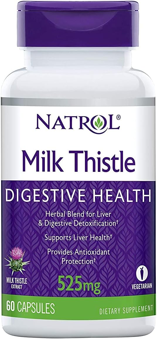 Natrol Milk Thistle Advantage V-Caps, 525Mg, 60 Count