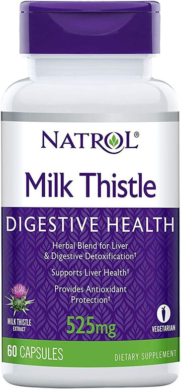 Natrol Milk Thistle Advantage V-Caps, 525Mg, 60 Count