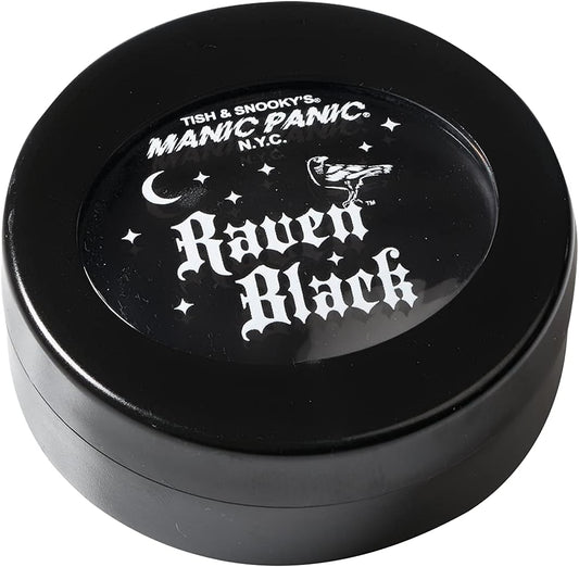 MANIC PANIC Black Raven Body & Face Paint Make-up - Full Coverage Black Face Paint & Black Body Makeup for Halloween & Everyday Use - Use as Makeup Base or Eyeliner - Set with Powder to Last All Day