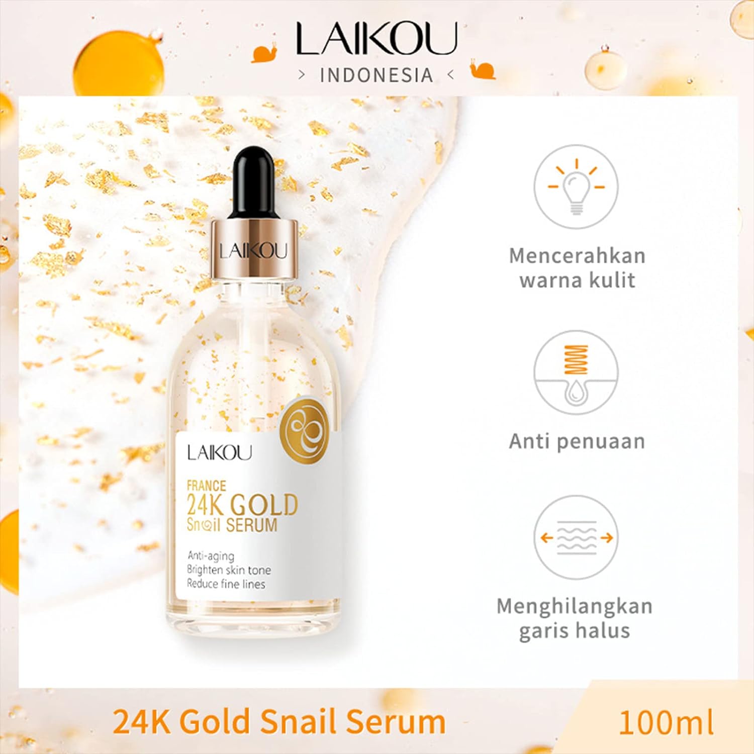 Esupli.com MIESCHER Snail Serum for Face,Hyaluronic Acid Serum with Vit