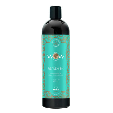 MKS eco WOW Replenish Conditioner & Leave-In Treatment, Halcyon Scent - Free From Silicones, Sulfate Cleansers, Parabens, Gluten, Mineral Oil & Petrolatum - Vegan, Cruelty Free