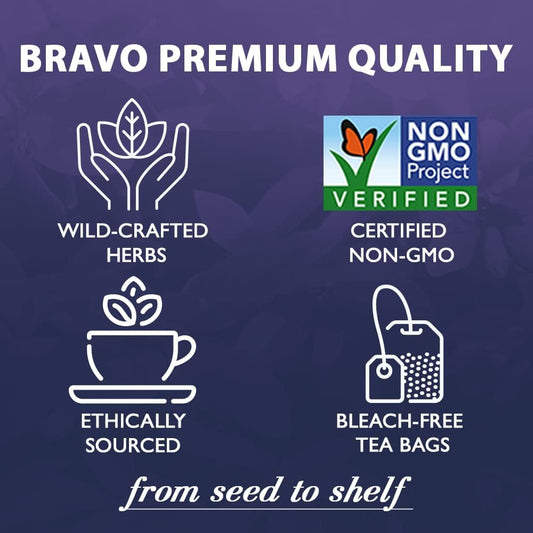 Bravo Tea Reishi Liver Health Herbal Tea Caffeine Free, 20 T