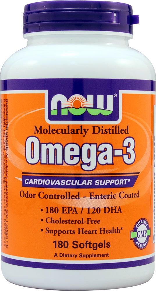 Molecularly Distilled Omega-3 1000 Milligrams 180 Sgels Fish Oil