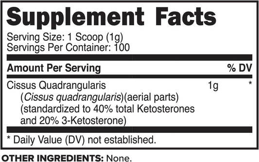 PrimaForce Cissus Quadrangularis Extract, - Unflavored Powder, 100 Gra3.5 Ounces