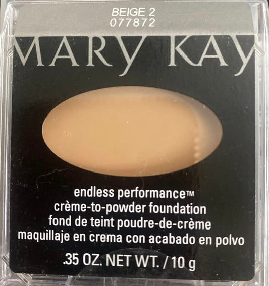 Mary Kay Endless Performance Creme to Powder Foundation~Beig