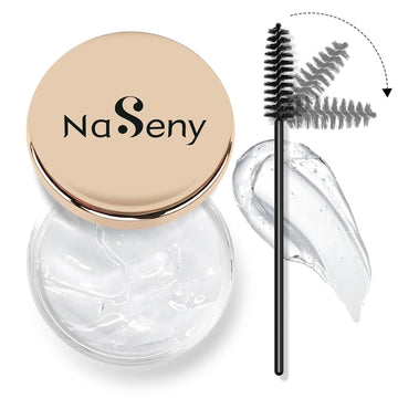 Naseny Clear Brow Wax Gel,Fix Messy Brows Clear Brow Pomade,Brow Styling Gel Save Burning Eyebrow,Instant Eyebrow Shaping Wax No Need Water,Brow Lift Leaves No Residue Vegan & Cruelty Free (0.7/)