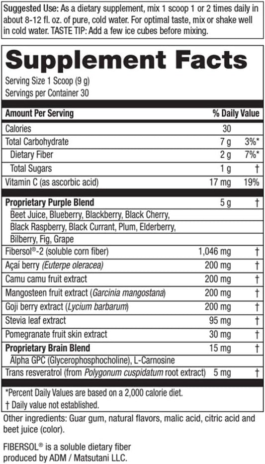 Purity Products Perfect Purples Powder Phytonutrient Rich, Healthy Agi