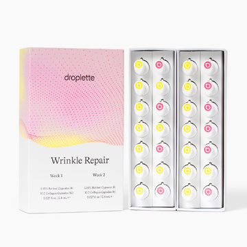 Droplette Wrinkle Repair Refill Capsules | Instant Face Lift with Collagen & Retinol | Anti Aging Skin Care For Skin Smoothing & Firming - (28 Count)