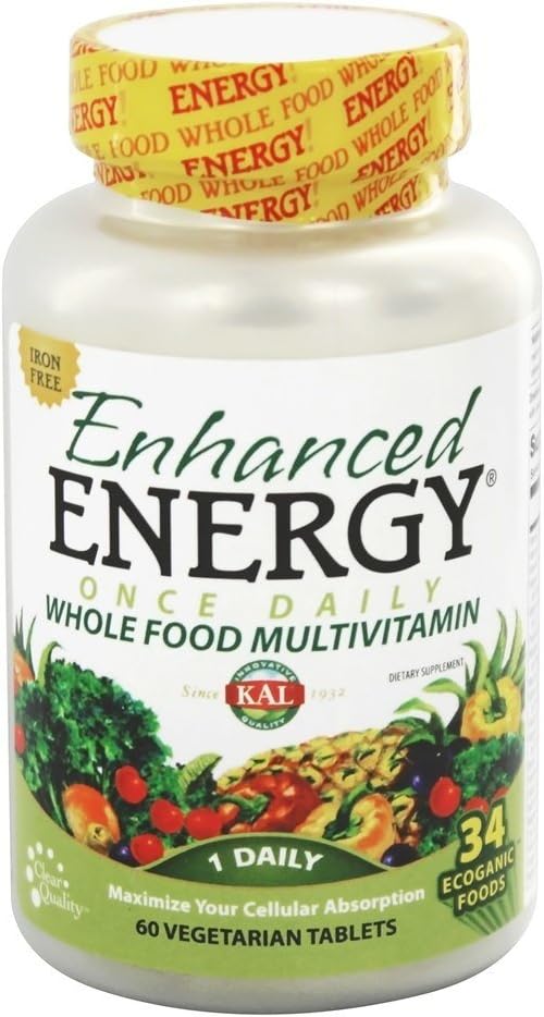 Kal Enhanced Energy Supplements, Once Daily Whole Food Multivitamin Fo