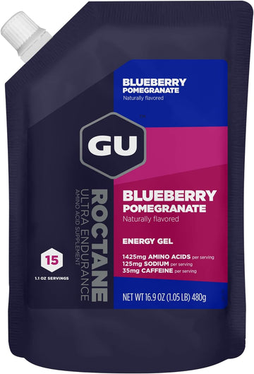 GU Energy Roctane Ultra Endurance Energy Gel, 15 Servings, Blueberry P1.06 Pounds