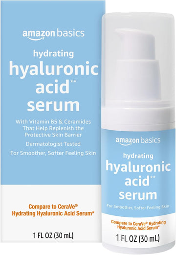 Amazon Basics Hydrating Hyaluronic Acid Serum, 1 uid , 1-Pack