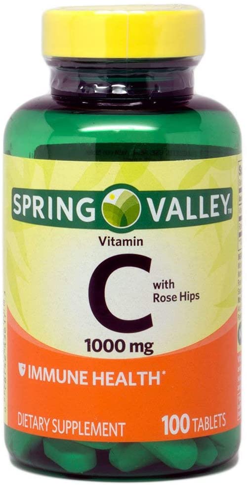 Spring Valley - Vitamin C 1000 mg, With Rose Hips, 100 Tablets