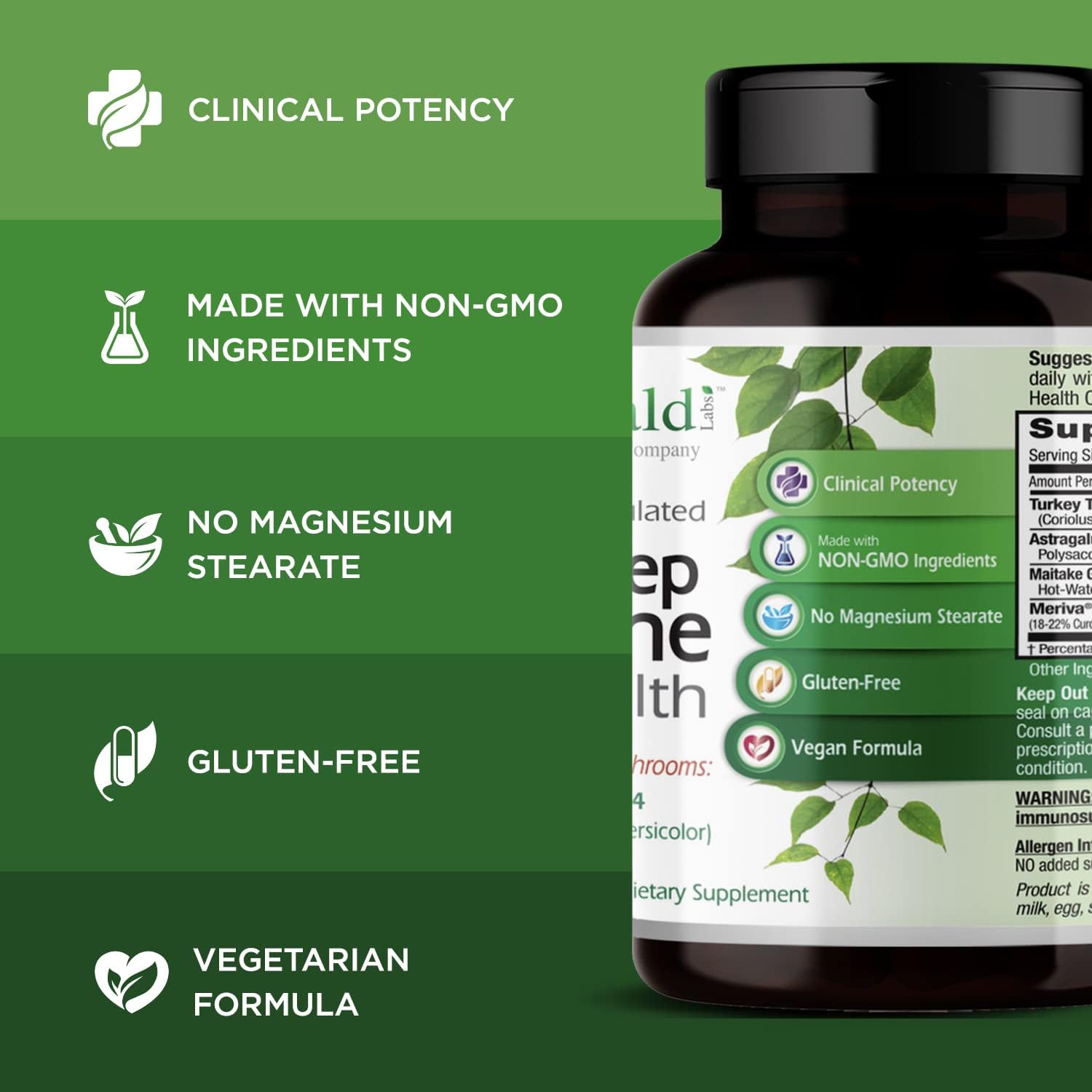 Emerald Labs Deep Immune Health - Daily Supplement with Mushroom Extra