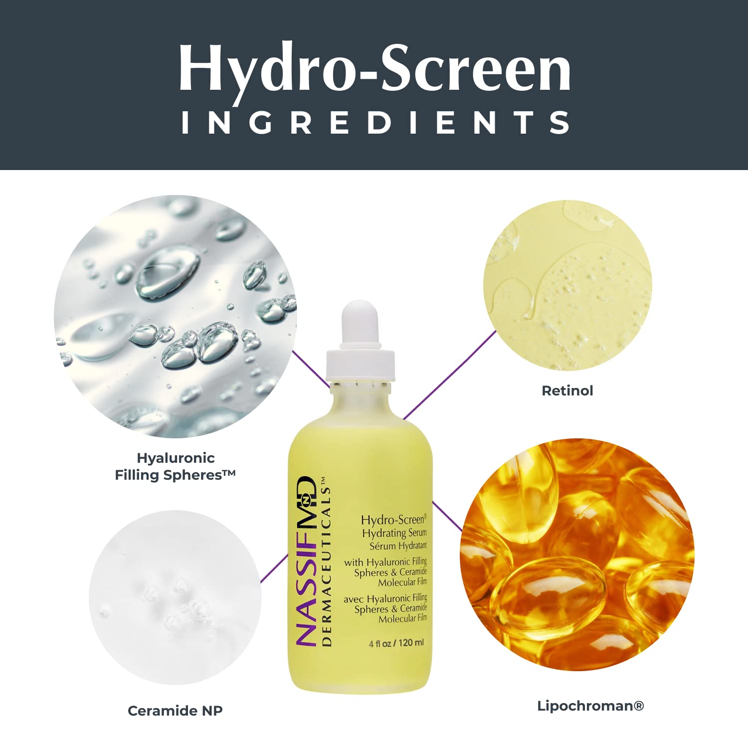 Esupli.com NassifMD Hydro-Screen Bakuchiol Serum, Hyaluronic Acid Serum